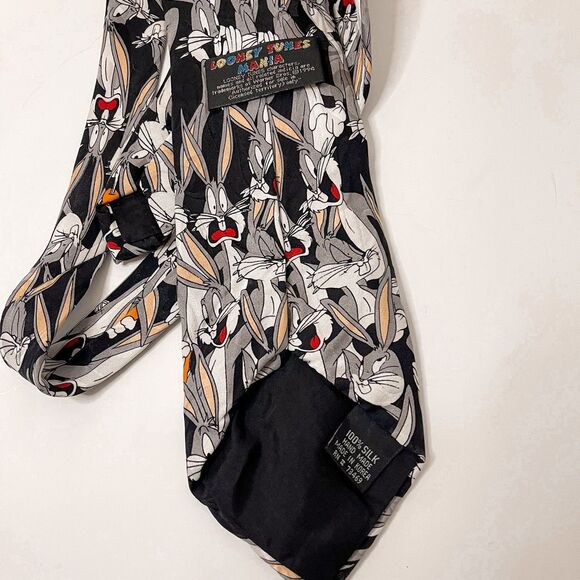 Vintage Looney Tunes Mania Bugs Bunny Neck Tie - Picture 2 of 4